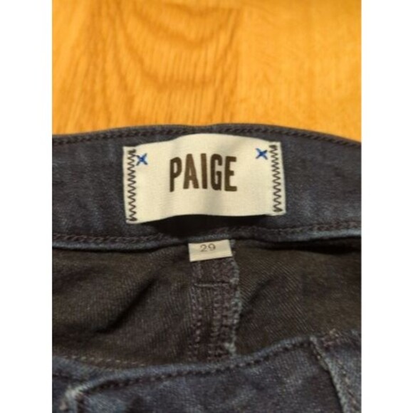 Paige Verdugo Ankle Jeans Denim Womens Size 29 Black Dark Blue Mid Rise - Picture 6 of 9